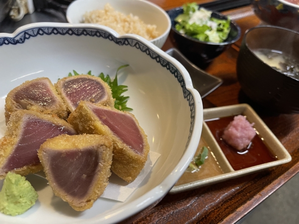 本鮪の漬けカツ定食