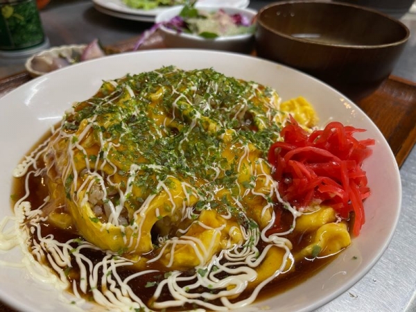 大阪とん平焼き風豚玉めし定食