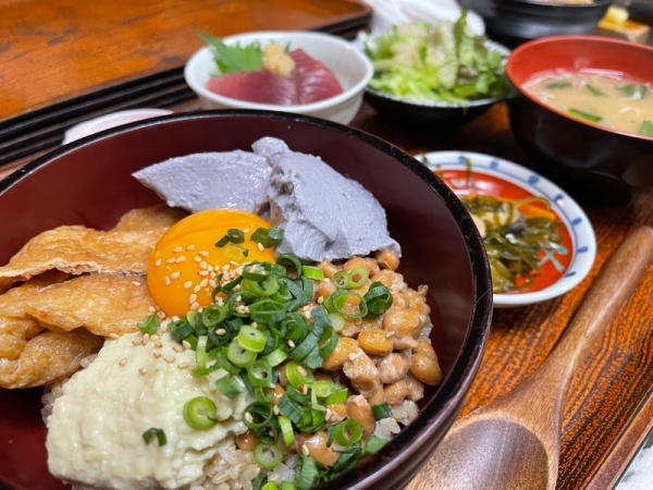 とうふ三昧納豆丼定食